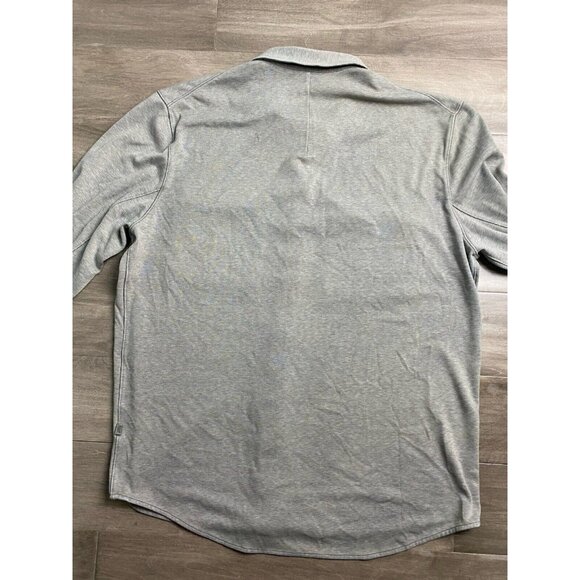 Lululemon Soft Knit Snap Overshirt Men's Long Sleeve Layer Active Gray XL Shirt - Picture 10 of 10